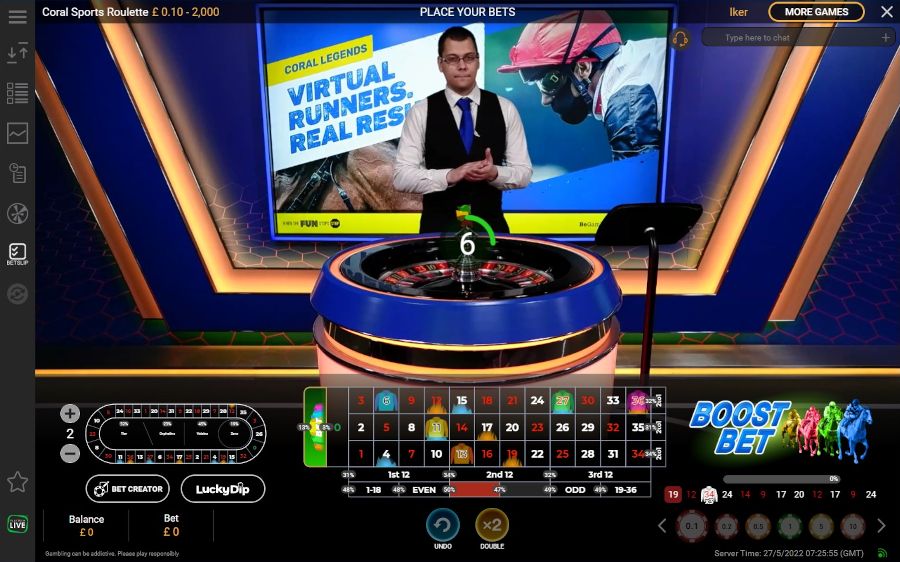 Coral Sports Roulette Placing Bets - -