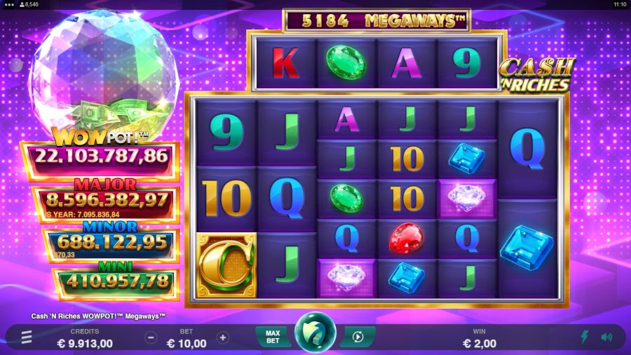 Cash N Riches Wowpot Megaways Main Game - -