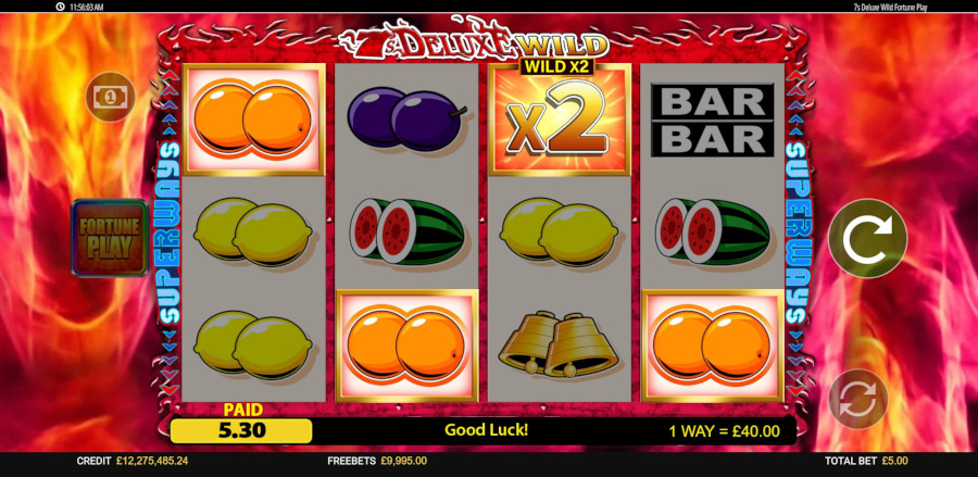 7s Deluxe Wild Fortune Play Wilds With Multipliers - -