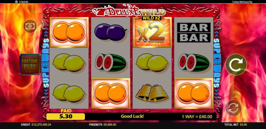 7s Deluxe Wild Fortune Play Wilds With Multipliers - -