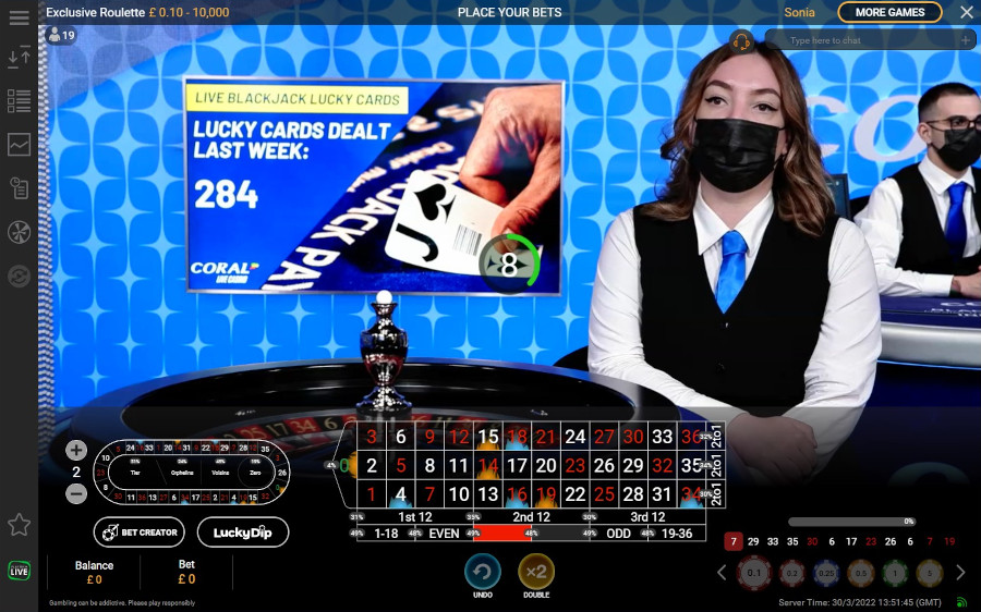 Exclusive Roulette Placing Bets - -