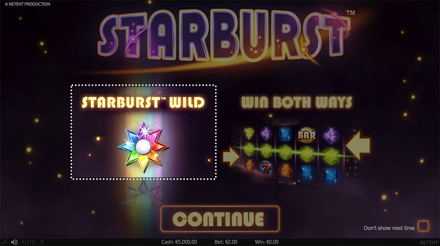 Starburst Slot Wild Symbol - -