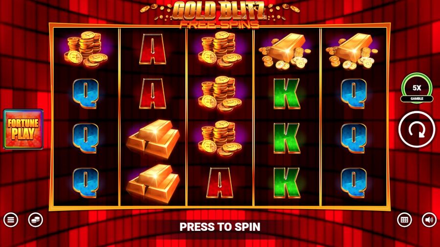 Gold Blitz Free Spins Fortune Play Main Game - -