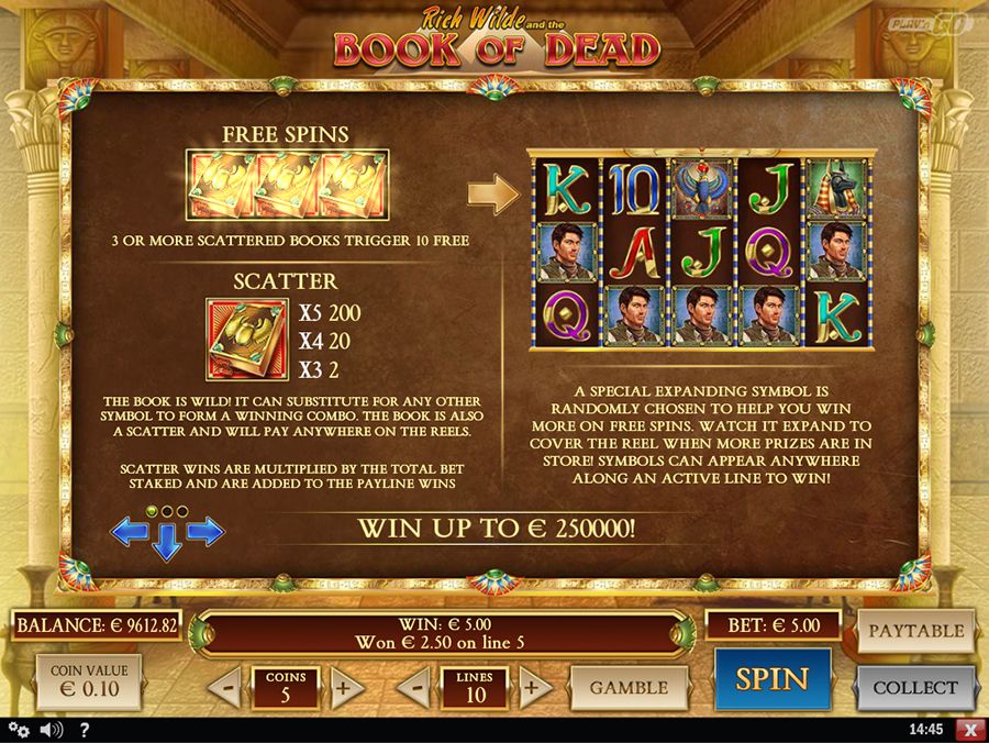 Book Of Dead Scatter Free Spins - -