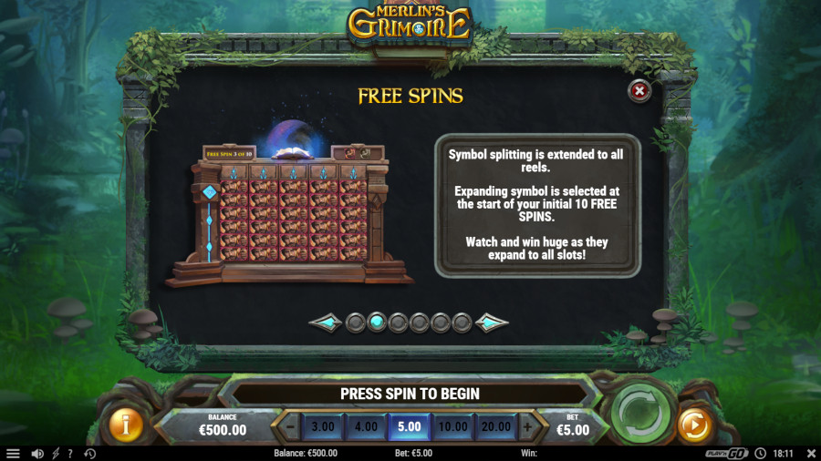 Merlins Grimoire Free Spins - -