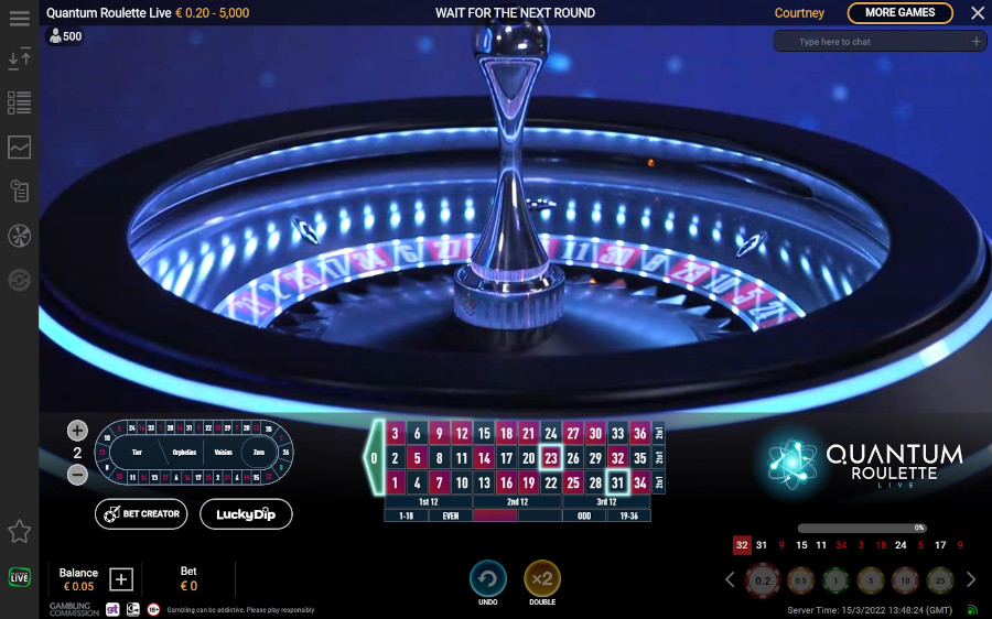 Quantum Roulette Live Wheel - -