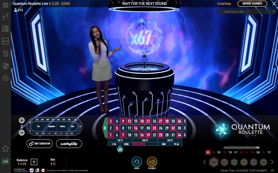 Quantum Roulette Live Multipliers Selection - -