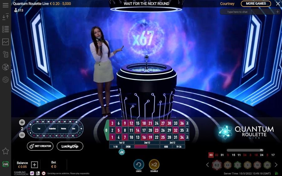 Quantum Roulette Live Multipliers Selection - -