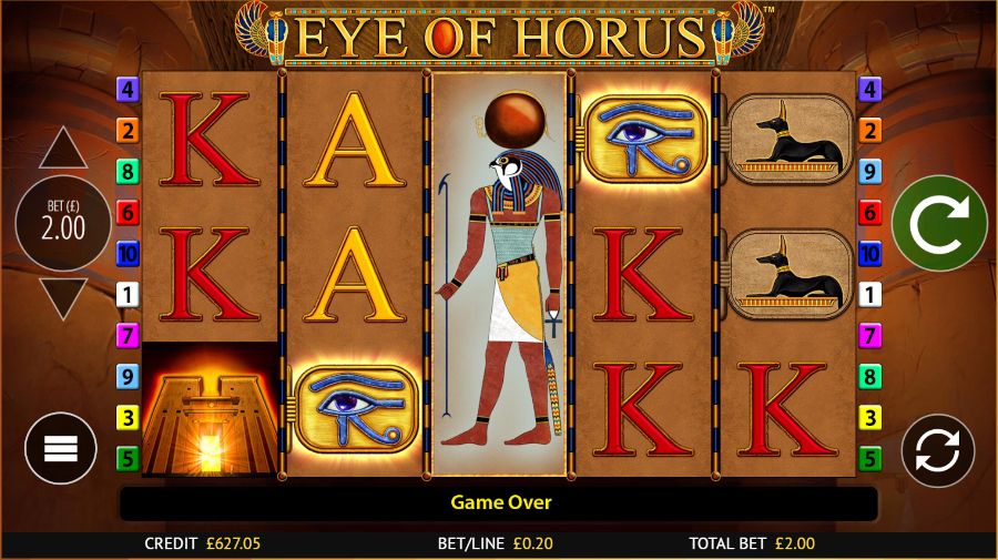 Eye of Horus Gambler Slot - Free Spins, No Deposit