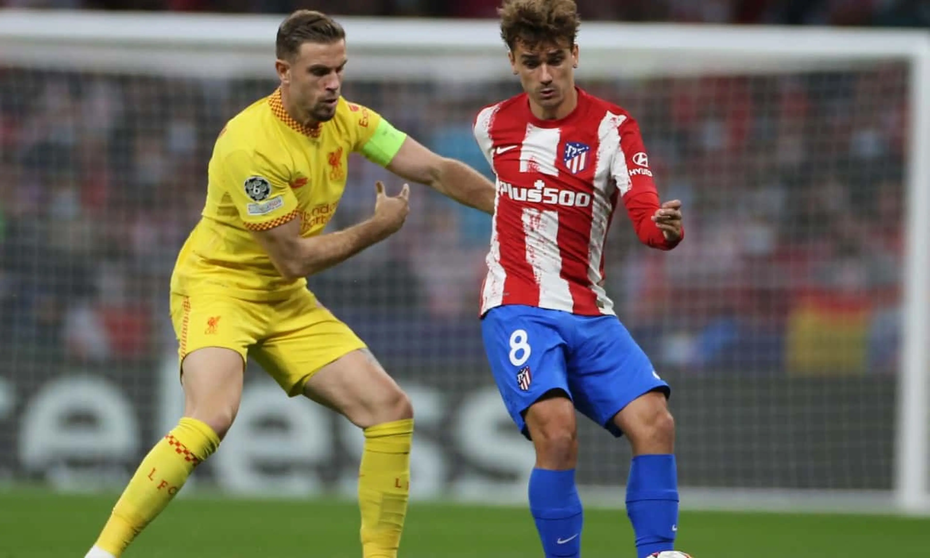Jordan Henderson, Liverpool, and Atletico Madrid's Antoine Griezmann, Liverpool v Atletico Madrid betting tips
