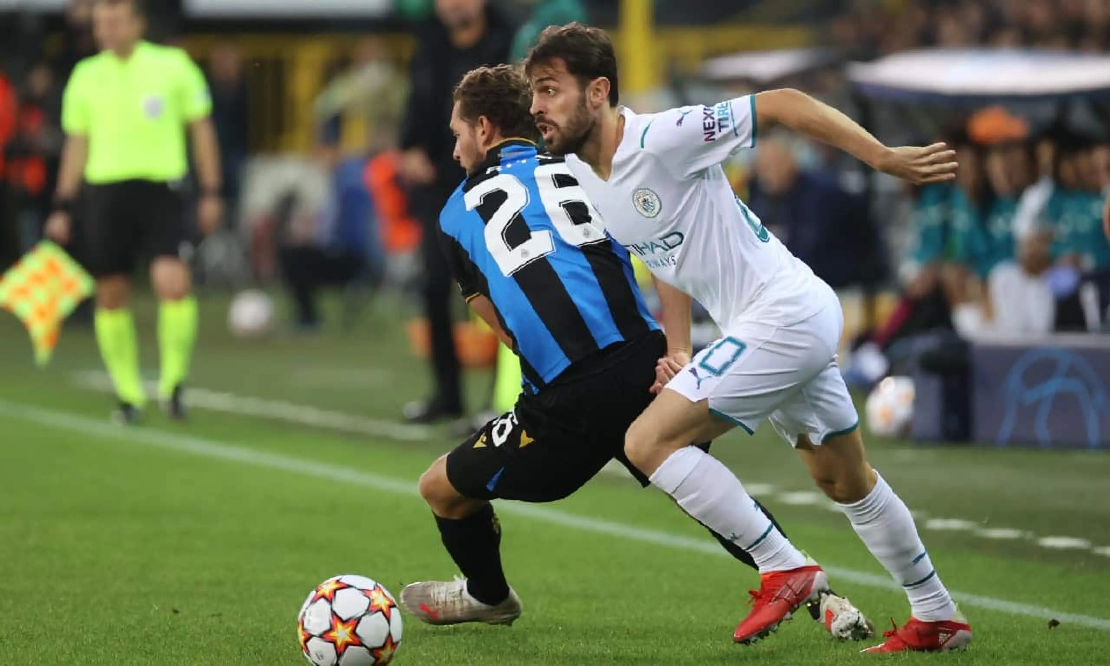 Bernardo Silva, Manchester City, and Mats Rits, Club Brugge, Man City v Club Brugge betting tips
