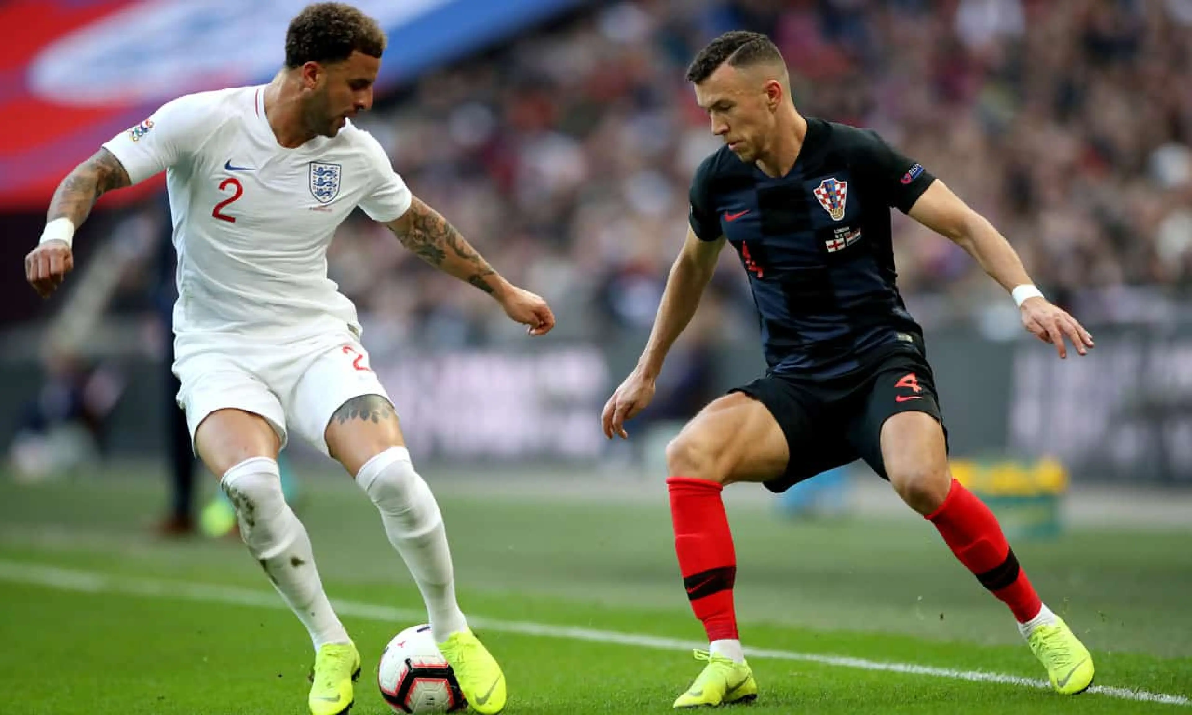Kyle Walker, Ivan Perisic, England, Croatia