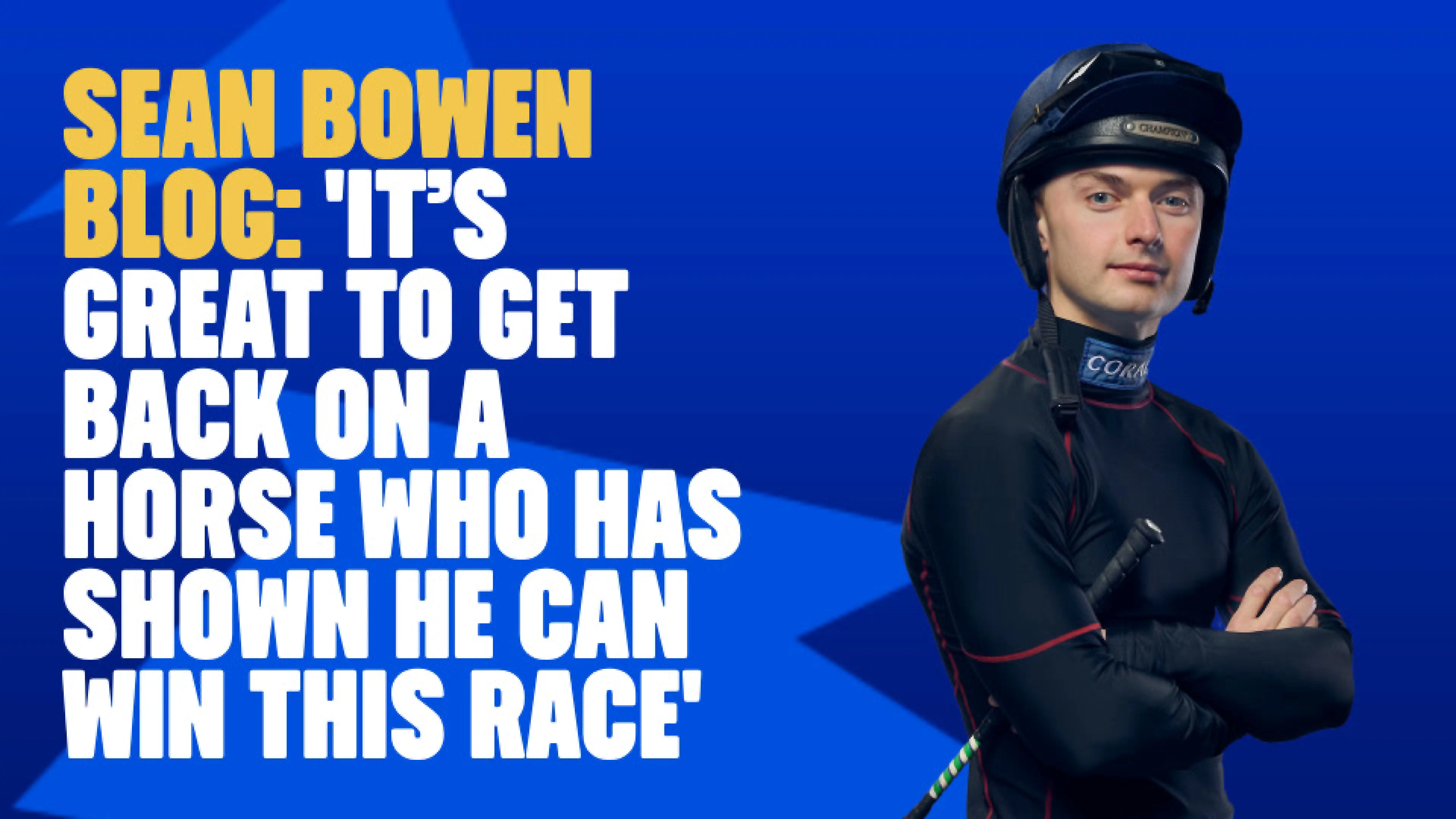 OnS SEO Sports 960x540   SEAN BOWEN BLOG IT’S GREAT TO GET BACK ON A HORSE WHO HAS SHOWN HE CAN WIN THIS RACE
